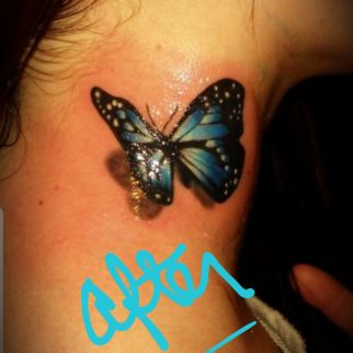 Tattoo Neck Butterfly