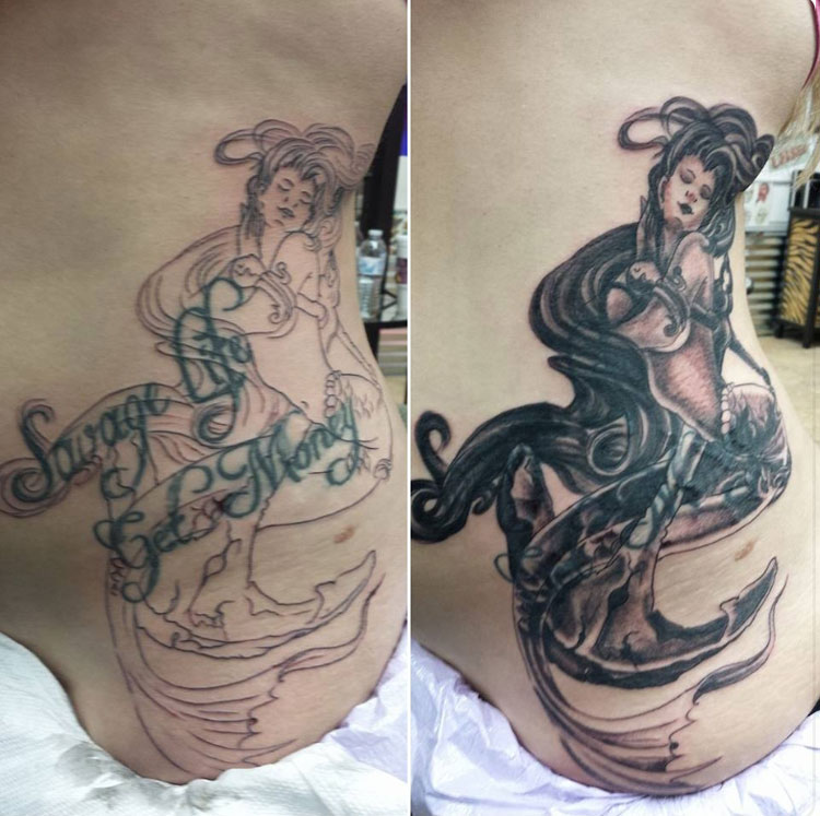 good cover up tattoos for words